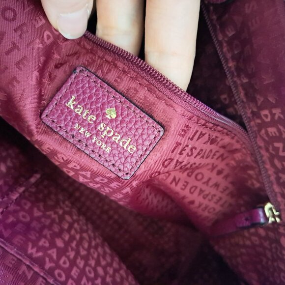 kate spade Burgundy Leather Cross-body/Handbag - Picture 4 of 12